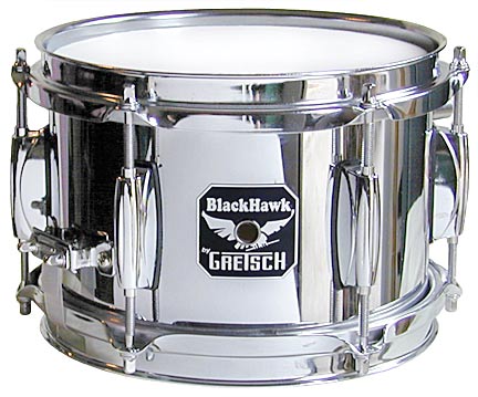 Picture and sound sample of a Gretsch BlackHawk snare drum - 5-1/2 x 8 chrome