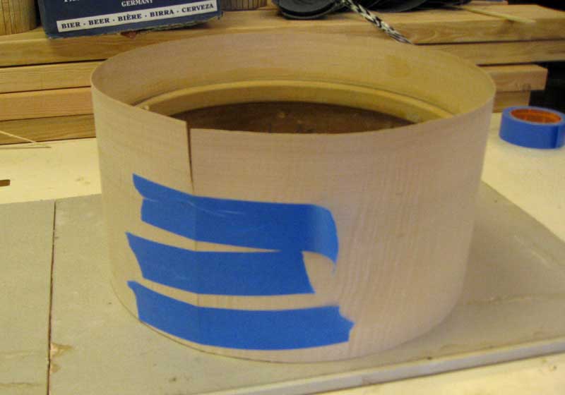 mountainhick's veneer project - wrapping veneer and taping joint