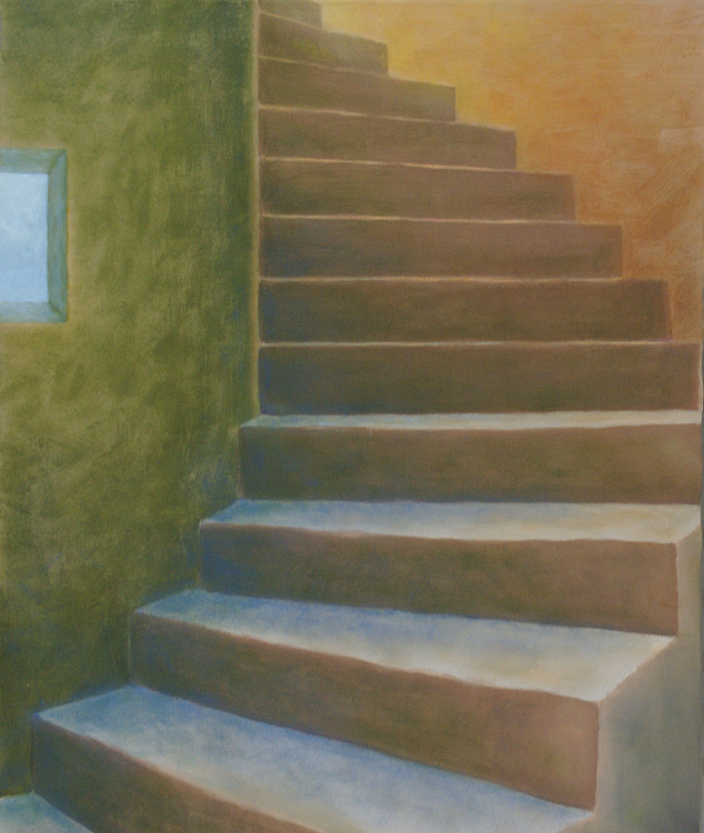 painting of stairs