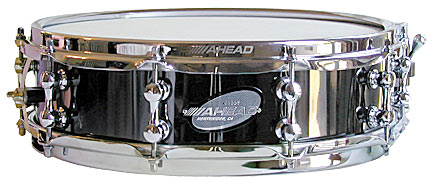 Picture and sound sample of an Ahead piccolo snare drum 4 x 14 brass