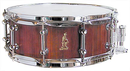 Picture and sound sample of a Brady snare drum - 5 x 14 Jarrah solid