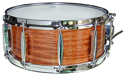 Picture and sound sample of a custom snare drum - 6 x 14 MDF