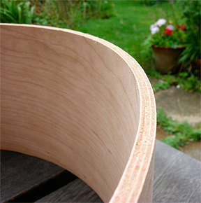 Tom Featherstone's ply drum - showing ply orientation